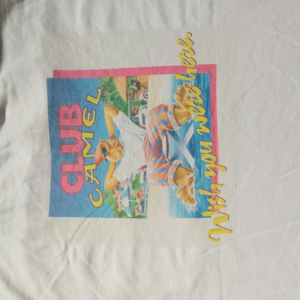 Vintage 1991 Club Camel Joe Camel "wish you were here" tee